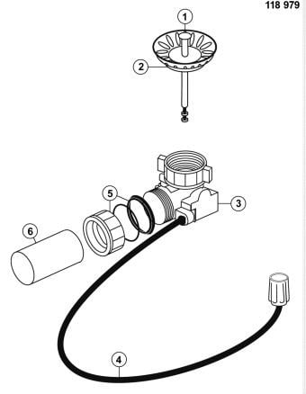 Blanco eccentric drain control