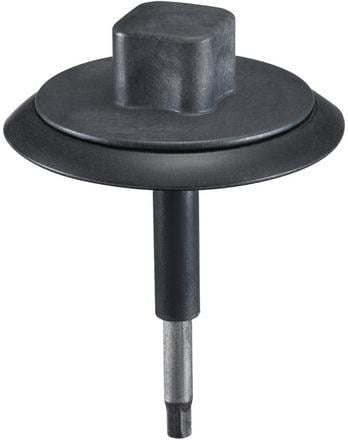 Cap for eccentric control of InFino discharge