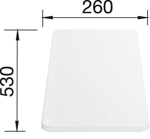 Universal plastic cutting board 530x260x17