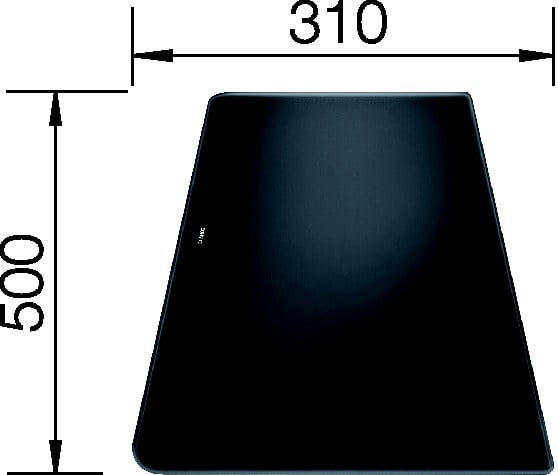 cutting/cover glass plate, black ALAROS