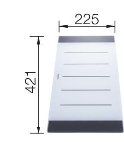 Glass cutting board for AXIA II 417x225