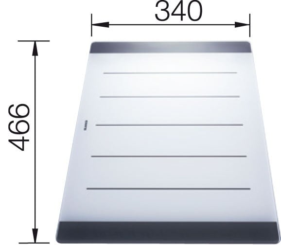 cutting board AXIA II tempered glass 466x340