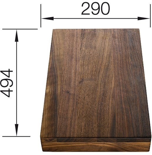 Walnut cutting board for AXIS II