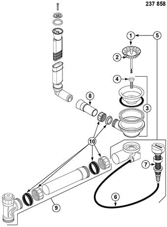 Drain valve 1x3,5" with control