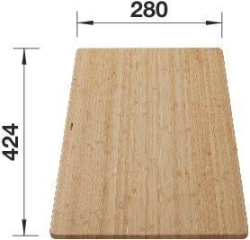 Bamboo cutting board Blanco 239449, 424 × 280 mm, for Solis and Zerox