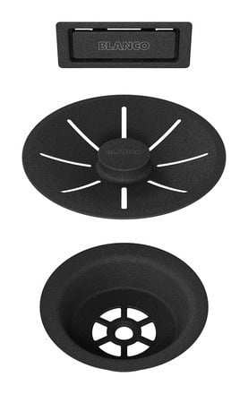 C-Overflow drainage set for a single-basin sink, Black Edition