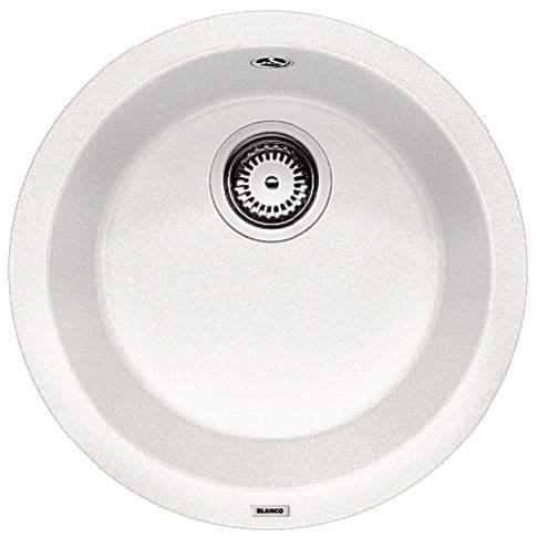 Round granite sink Blanco RONDO Silgranit white