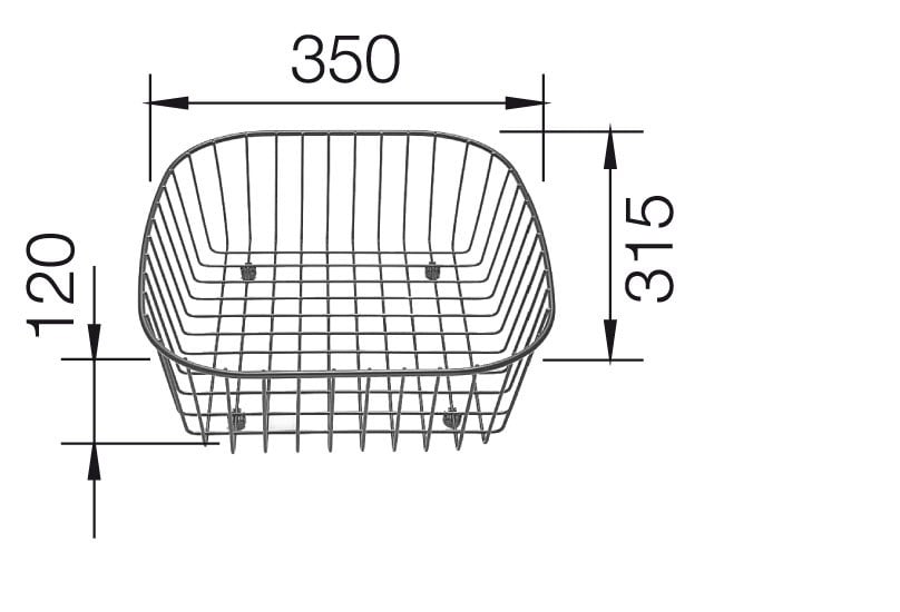 Stainless steel dish basket for FLEX, TOP