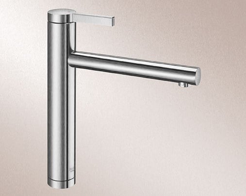 Blanco Linee kitchen tap in matte stainless steel