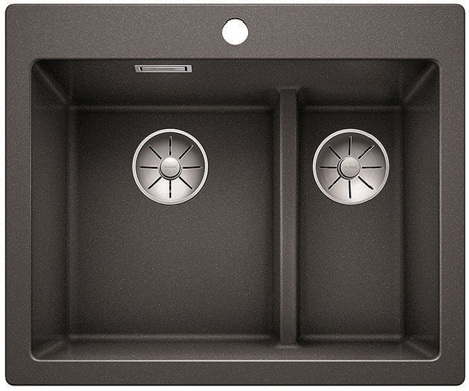 Granite single-basin sink Blanco PLEON 6 Split InFino anthracite