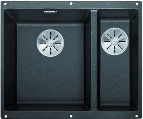 Kitchen sink Blanco Subline 340/160-U Anthracite, left, no pull handle