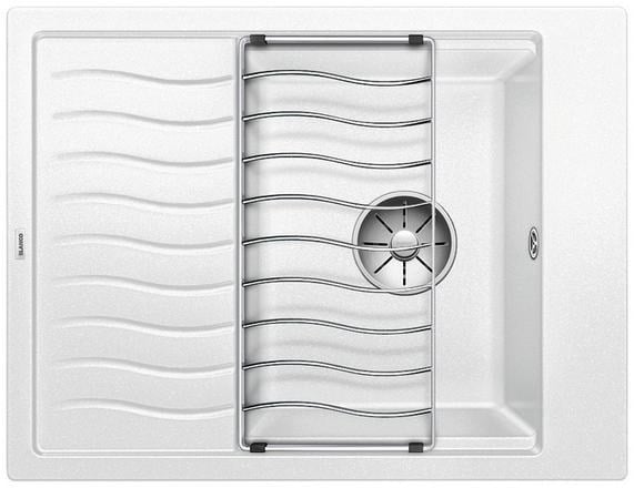 Kitchen sink Blanco Elon 45 S, with a draining grid, White