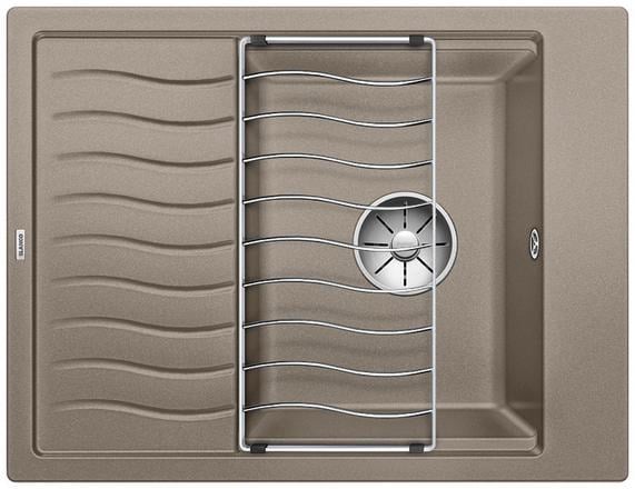 Blanco Elon 45 S kitchen sink with draining grid, Tartufo