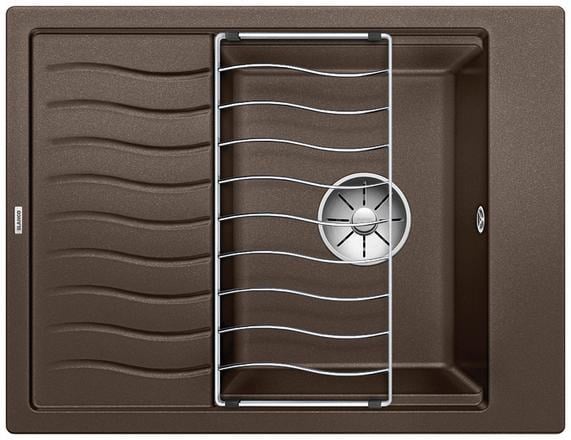 Kitchen sink Blanco Elon 45 S, with draining grid, Coffee
