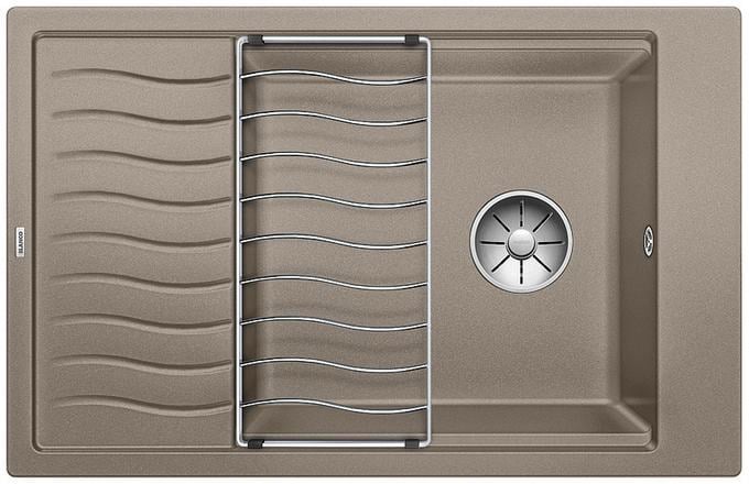 Kitchen sink Blanco Elon XL 6 S Tartufo, with draining grid, without offset