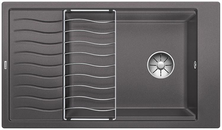Blanco Elon XL 8 S kitchen sink, with draining grid, Grey stone