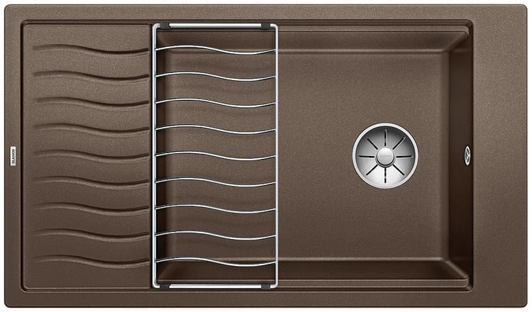 Kitchen sink Blanco Elon XL 8 S, with draining grid, Coffee