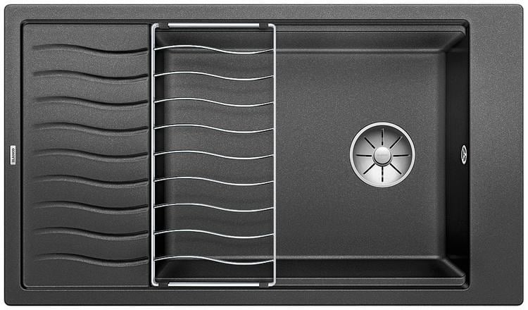 Kitchen sink Blanco Elon XL 8 S with draining grid, Black