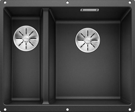 Kitchen sink Blanco Subline 340/160-U Black, right, without handle