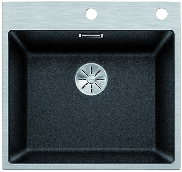 Kitchen sink Blanco Subline 500-IF/A Steelframe Black, with offset