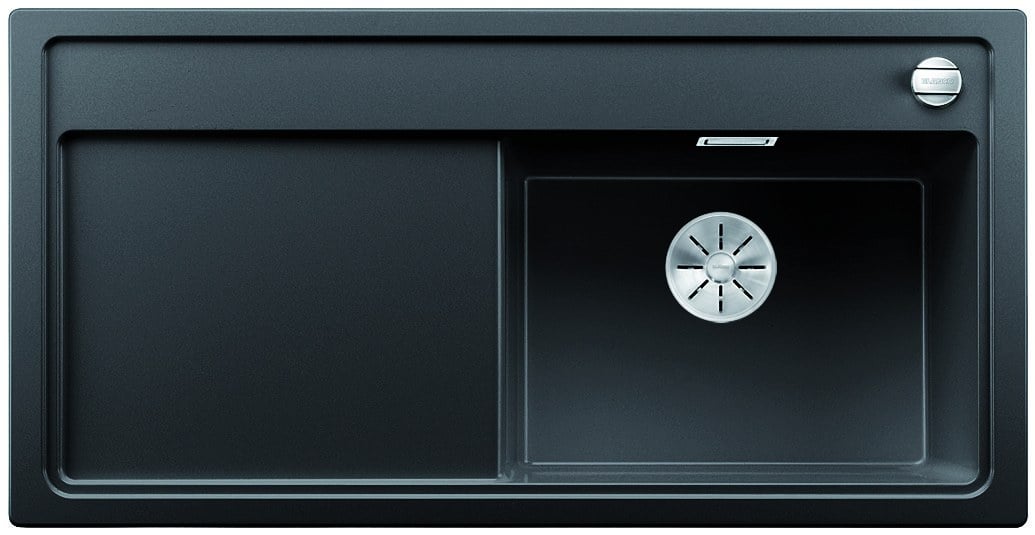 Kitchen sink Blanco Zenar XL 6 S Black, right, with offset