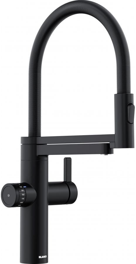Kitchen tap Blanco Evol‑S Pro matte black, incl. filter set