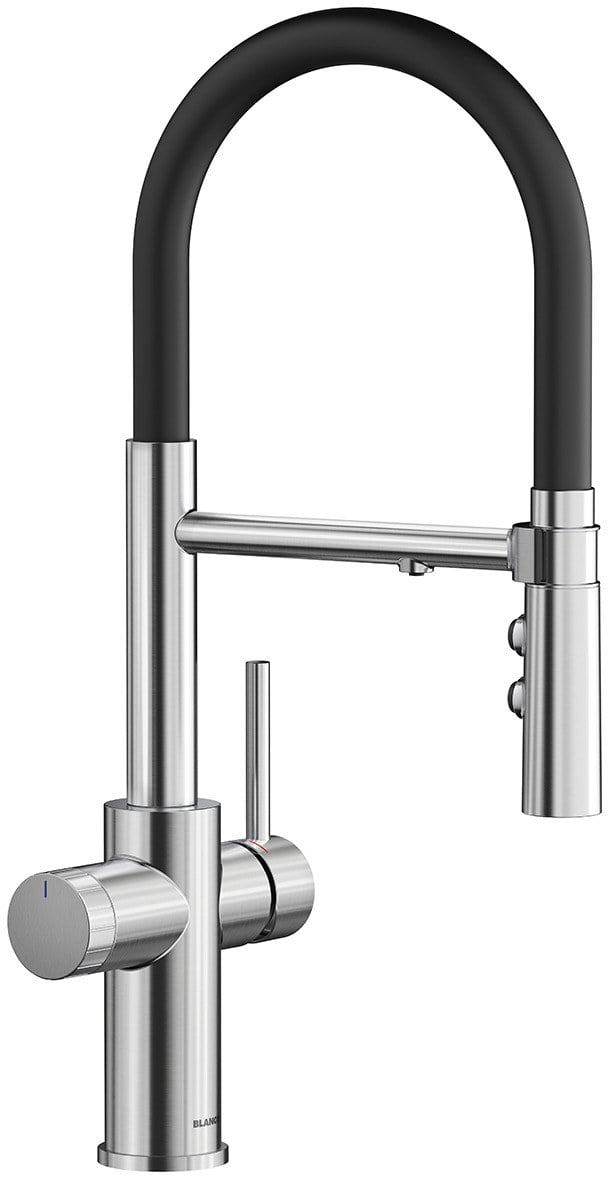 Kitchen tap Blanco CATRIS-S Flexo FILTR PVD steel
