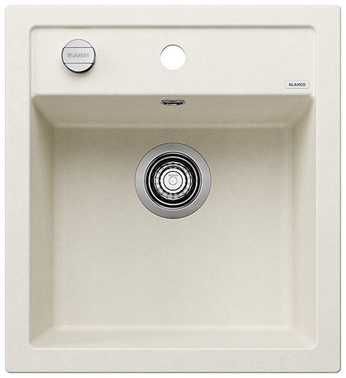 Granite single sink Blanco DALAGO 45 Silgranit white soft with off‑centre 527059