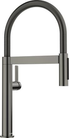 Kitchen tap with shower Blanco CULINA-S Mini II PVD satin dark steel, switchable shower