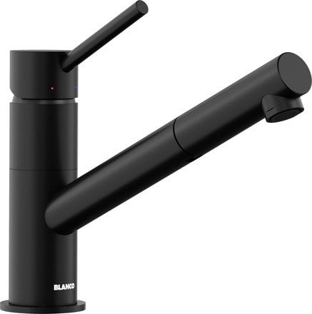 Kitchen tap with shower Blanco KANO-S matte black, non-pressurized