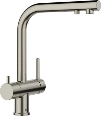 Three‑way kitchen tap Blanco FONTAS II satin platinum