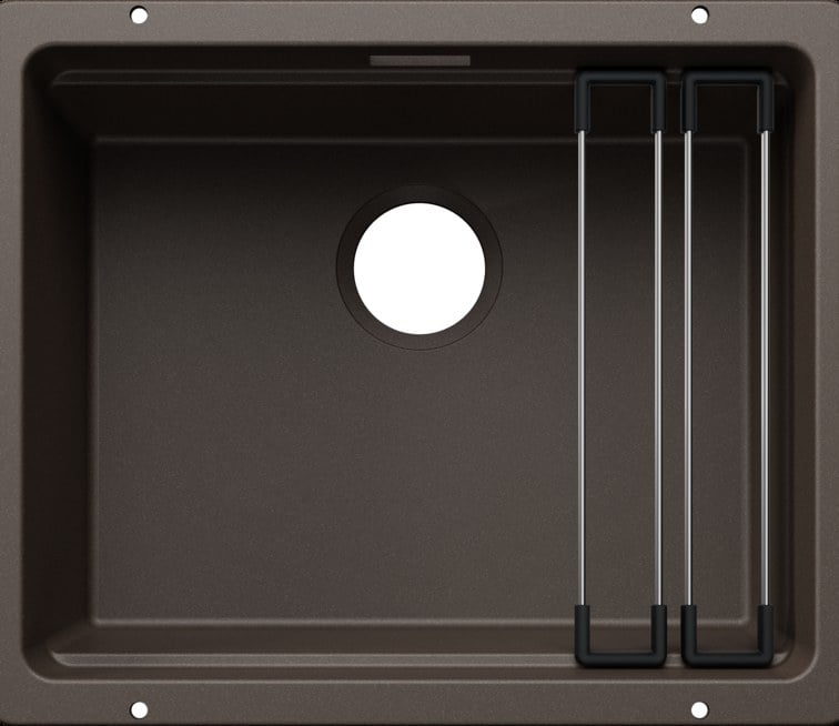 Kitchen sink Blanco Etagon 500-U Kávová, without accessories, with slides