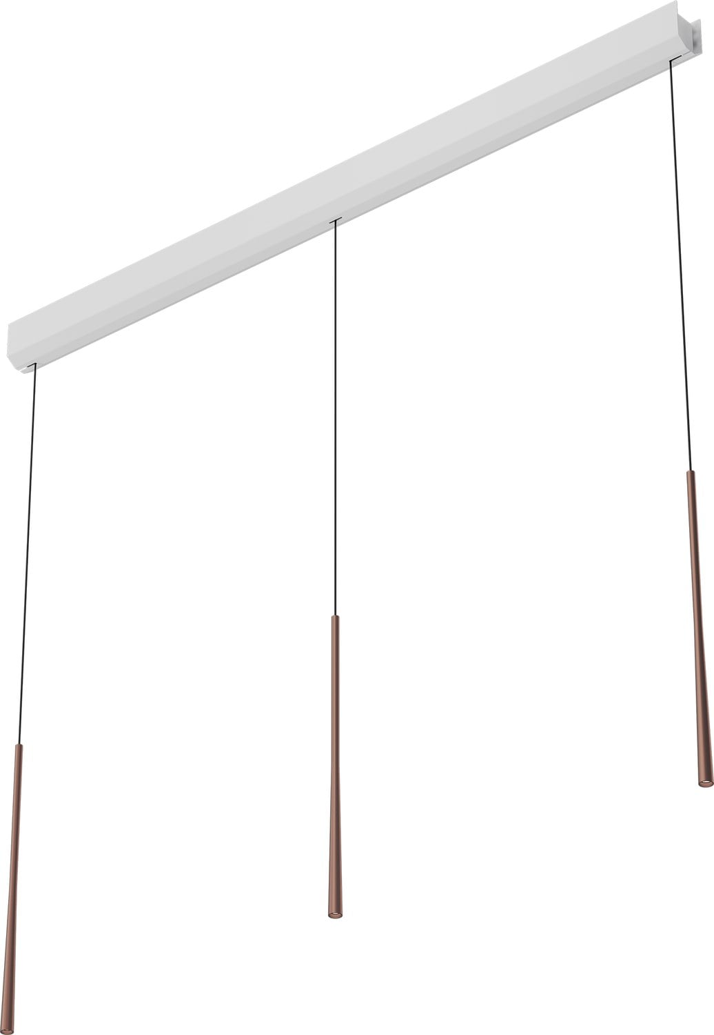 BORA Stars triple pendant light, linear – rose gold