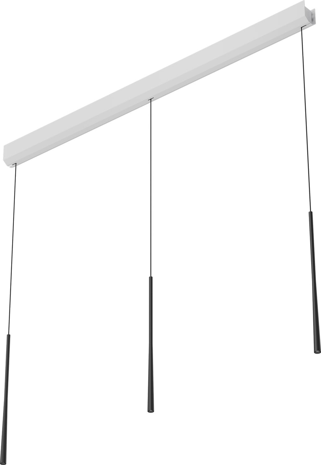 BORA Stars triple linear pendant light – black
