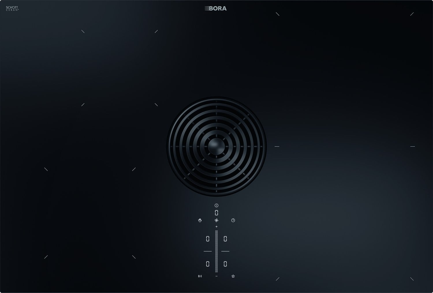 Induction hob with integrated extractor hood BORA M PURE2 Rough - recirculation