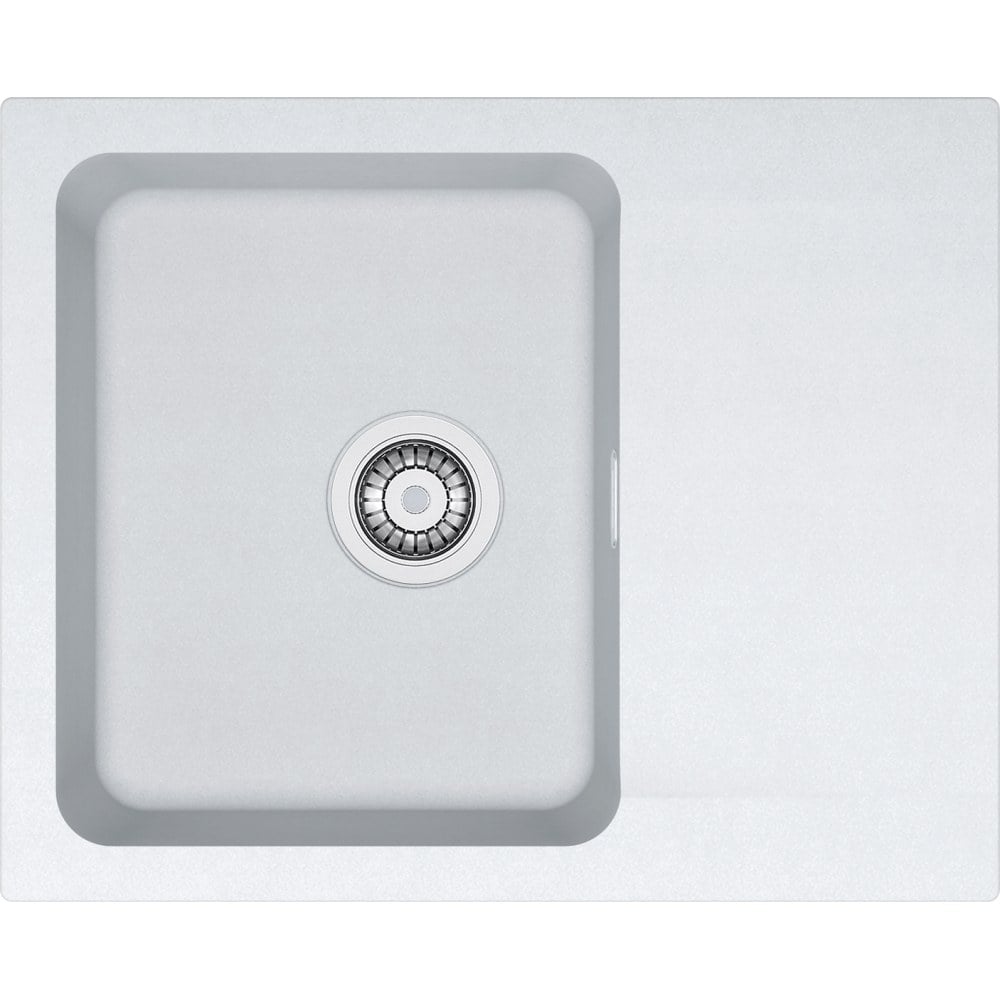 Kitchen tectonite single sink Franke Orion OID 611-62 in White