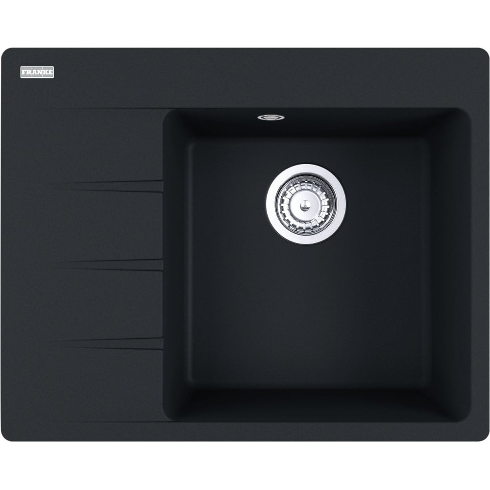 Kitchen fragranite single sink Franke Centro CNG 611-62 TL/7 Matte black, right