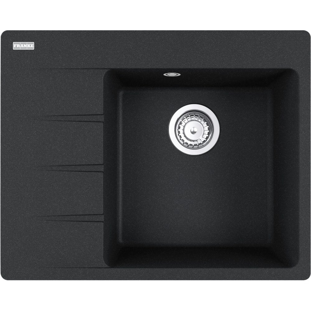 Kitchen fragranite single-basin sink Franke Centro CNG 611-62 TL/7 Onyx, right