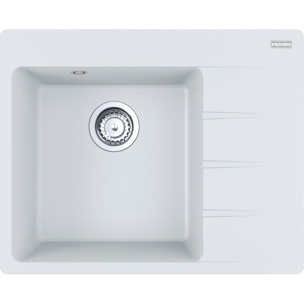 Kitchen fragranite single-basin sink Franke Centro CNG 611-62 TL/2 White‑led, left
