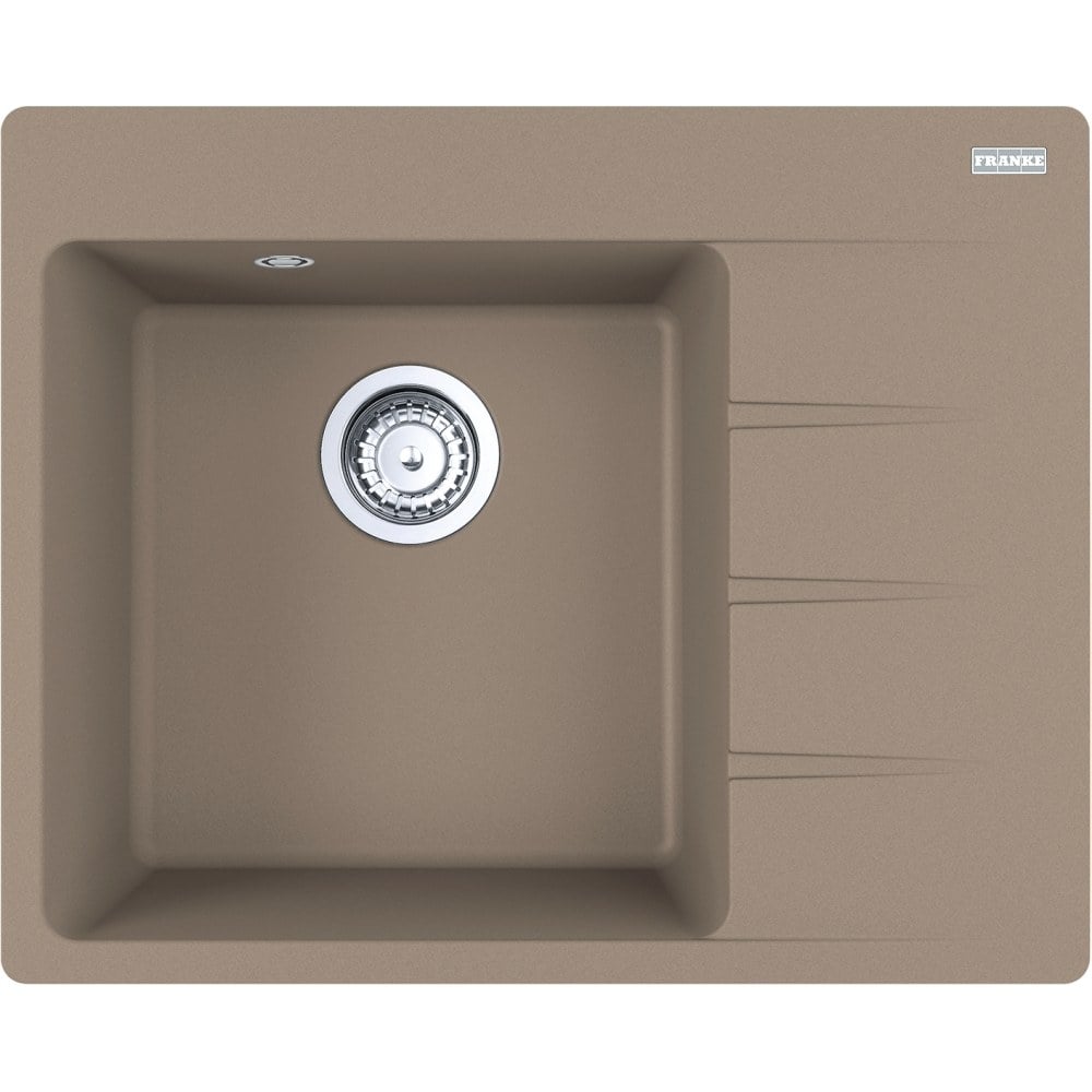 Kitchen fragranite single sink Franke Centro CNG 611-62 TL/2 Cashmere, left