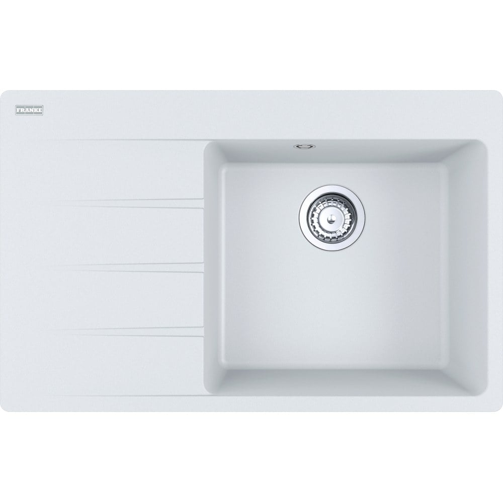 Kitchen fragranite single sink Franke Centro CNG 611-78 TL/7 White‑LED, right