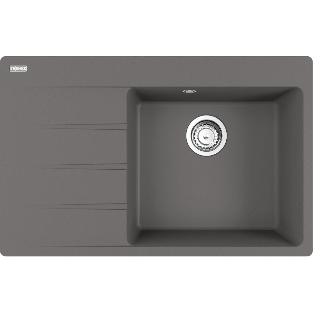 Kitchen fragranite single sink Franke Centro CNG 611-78 TL/7 Grey stone, right