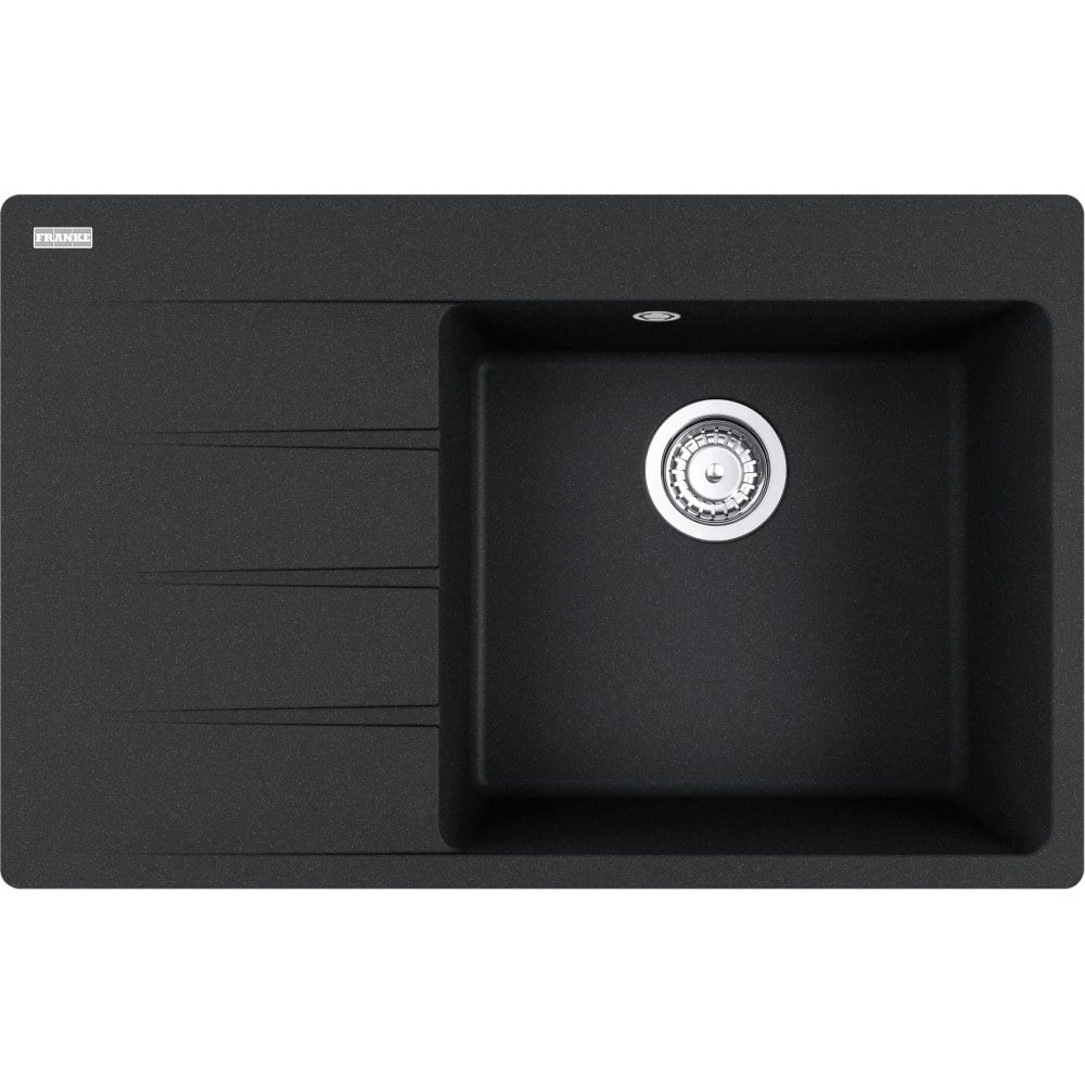 Kitchen fragranite single sink Franke Centro CNG 611-78 TL/7 Onyx, right