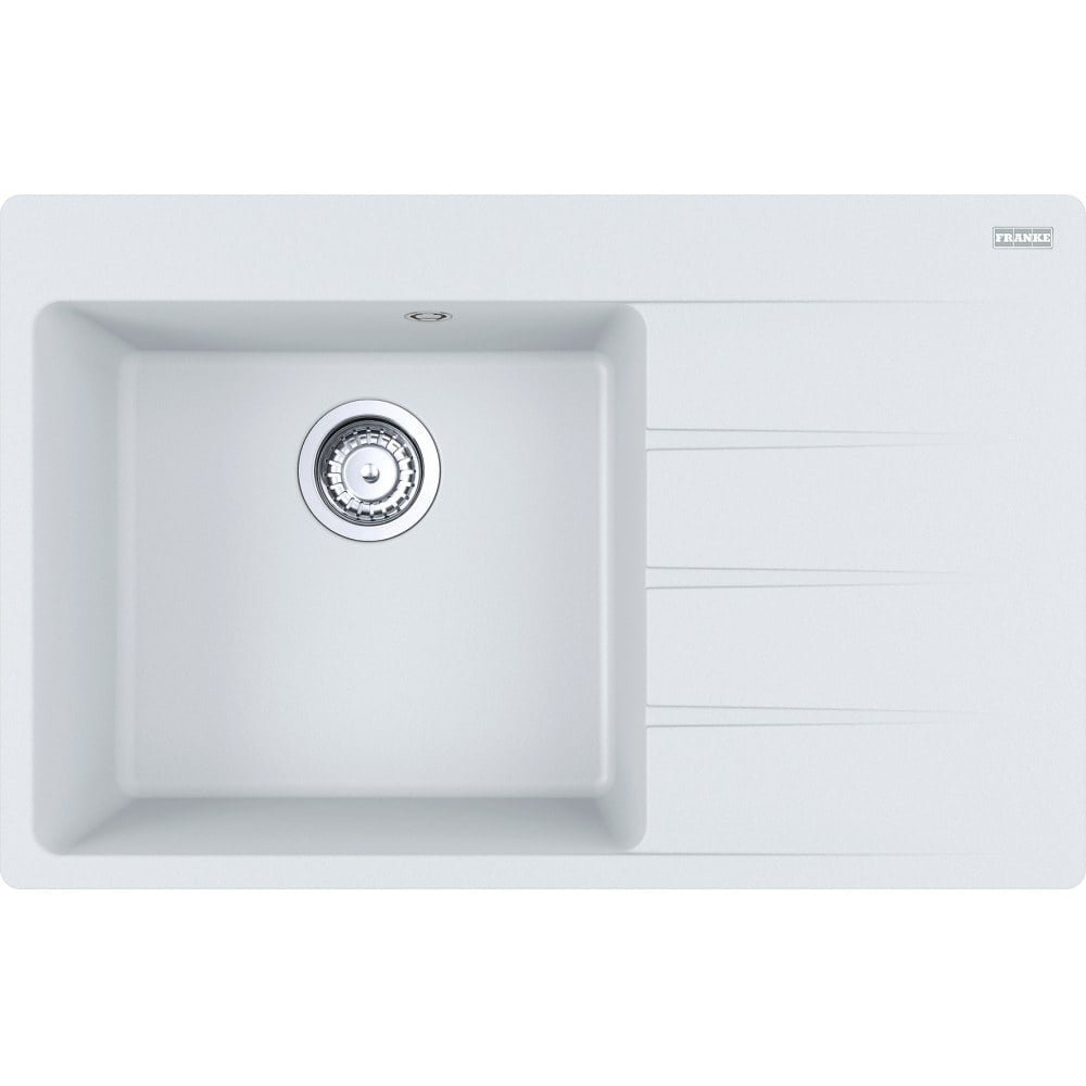 Kitchen fragranite single sink Franke Centro CNG 611-78 TL/2 White‑LED, left