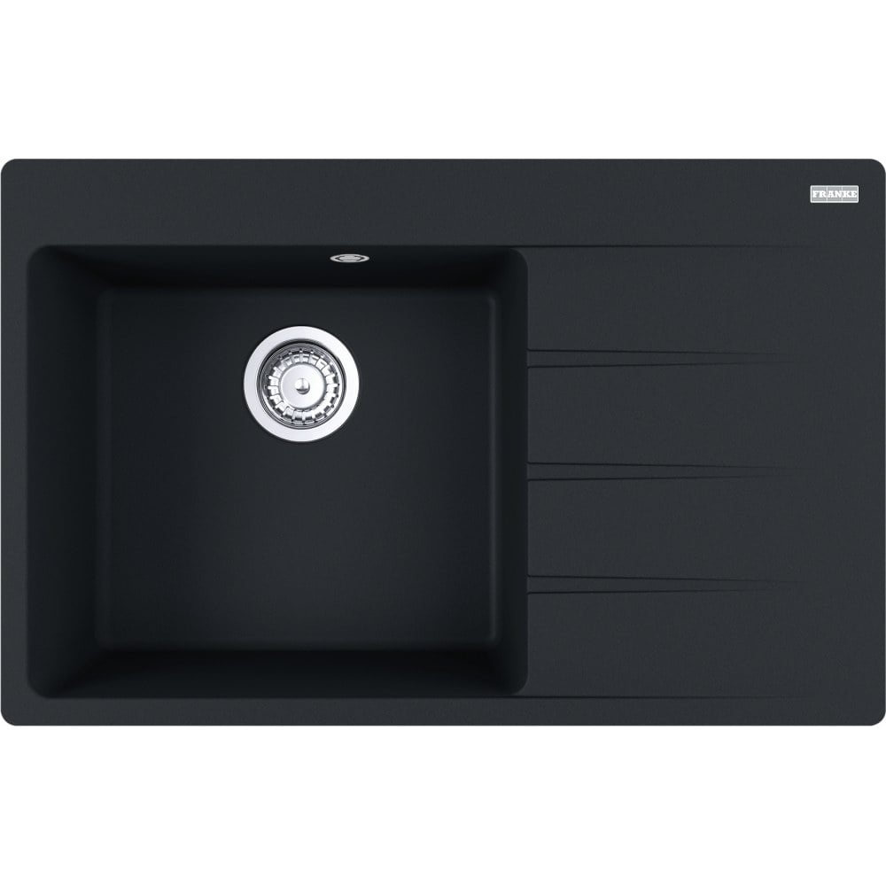 Kitchen fragranite single-sink Franke Centro CNG 611-78 TL/2 Matte black, left