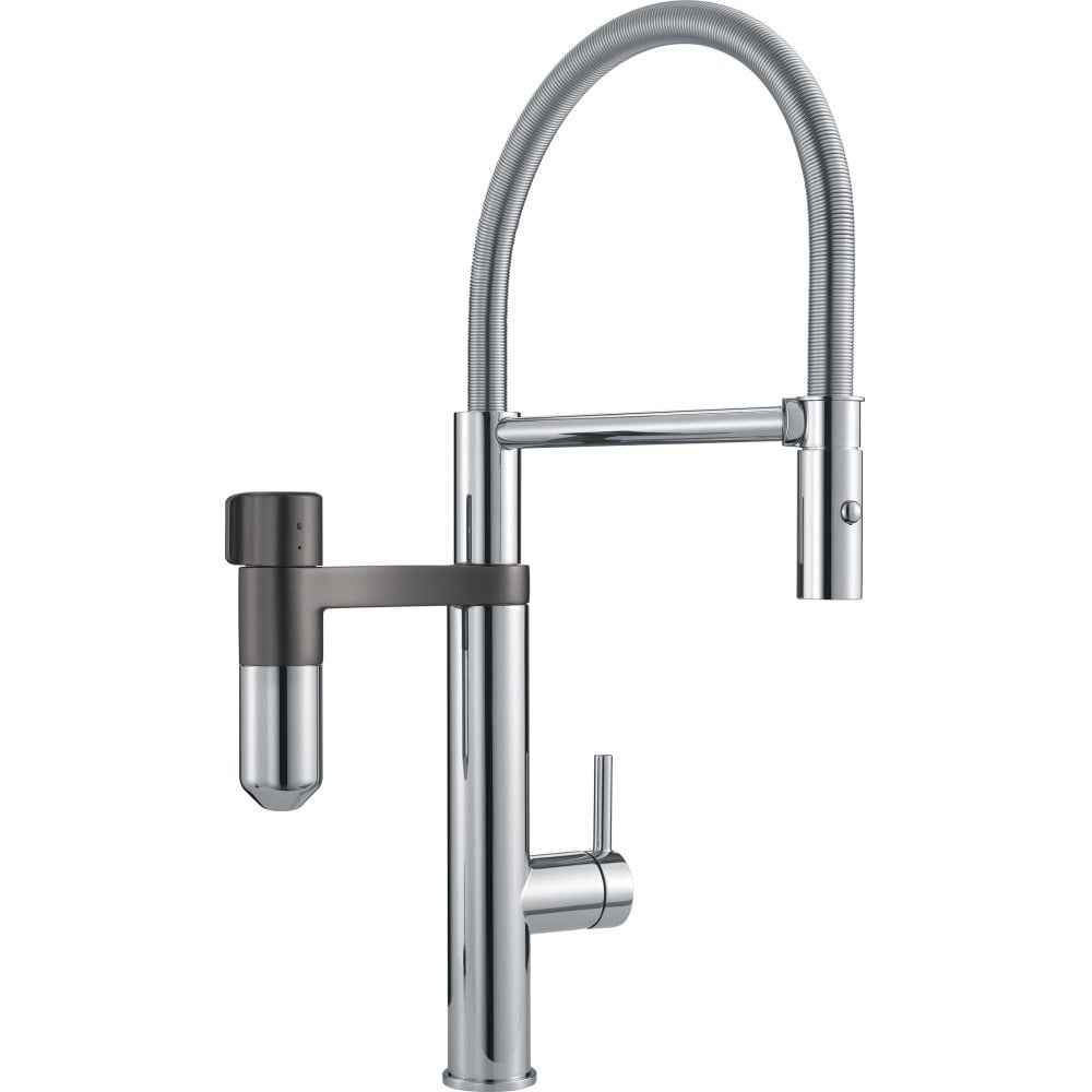 Franke Vital Tap kitchen tap in Chrom/Gun Metal, with shower
