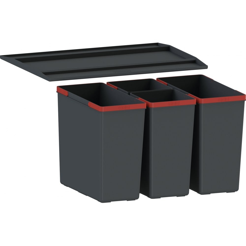 EASYsort 600-2-2, for pantry, 2× 14.5 L + 2× 7.4 L