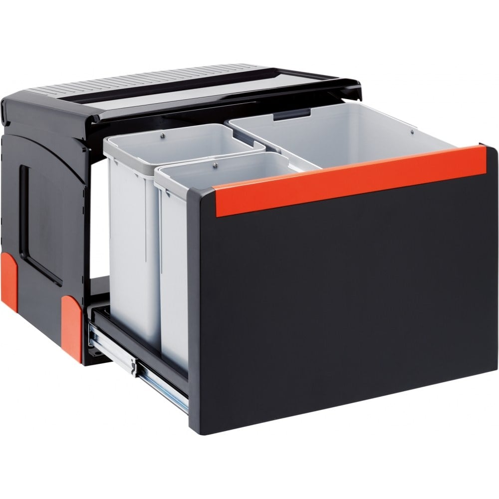 Cube 50 manual pull-out, 3 baskets, 1X14L, 2X8L