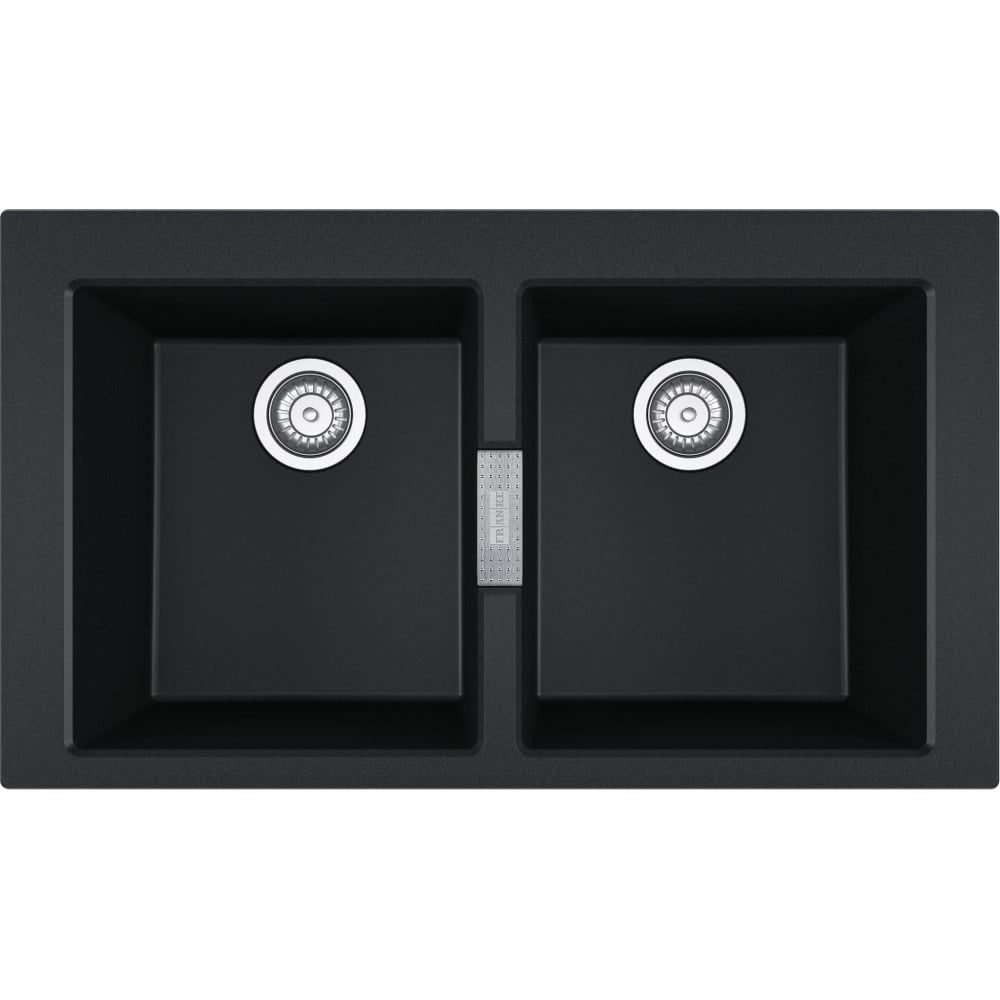 Kitchen tectonite double sink Franke Sirius S2D 620-86 Black