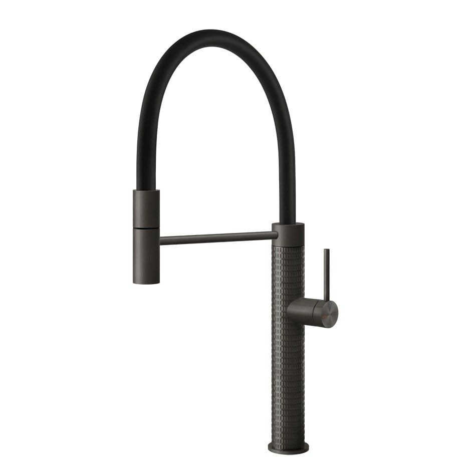 Kitchen tap Gessi 60012-707 47,8 cm from the Meccanica 316 Black Metal Brushed PVD collection